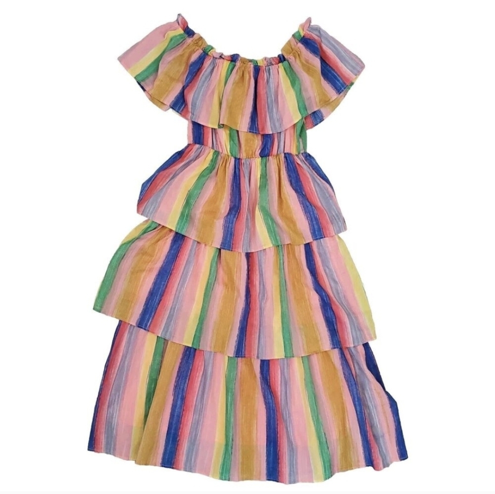 English Factory Multicolor Striped Ruffled Maxi Dress - Picture 4 of 4